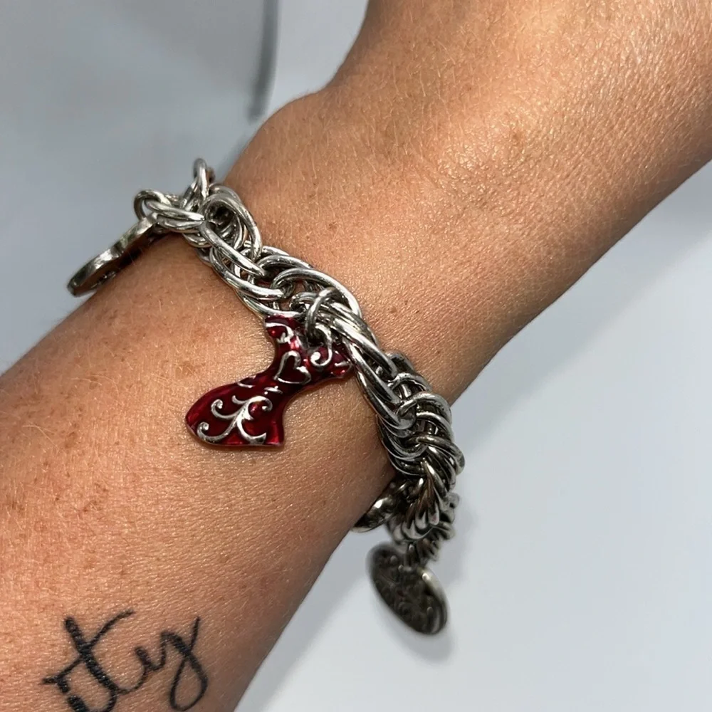 Brighton Love Your Heart Go Red For Women heart dangly charm bracelet